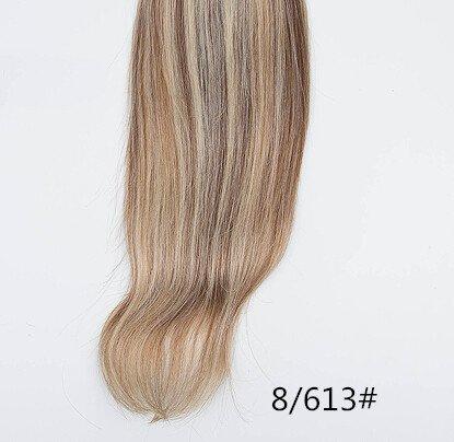 RemeeHi Remeehi Loose Body Wavy Real Human Hair 3/4 Half Wigs Clip in Half Wig Hair Piece for Women (28" 280g 8/613#)