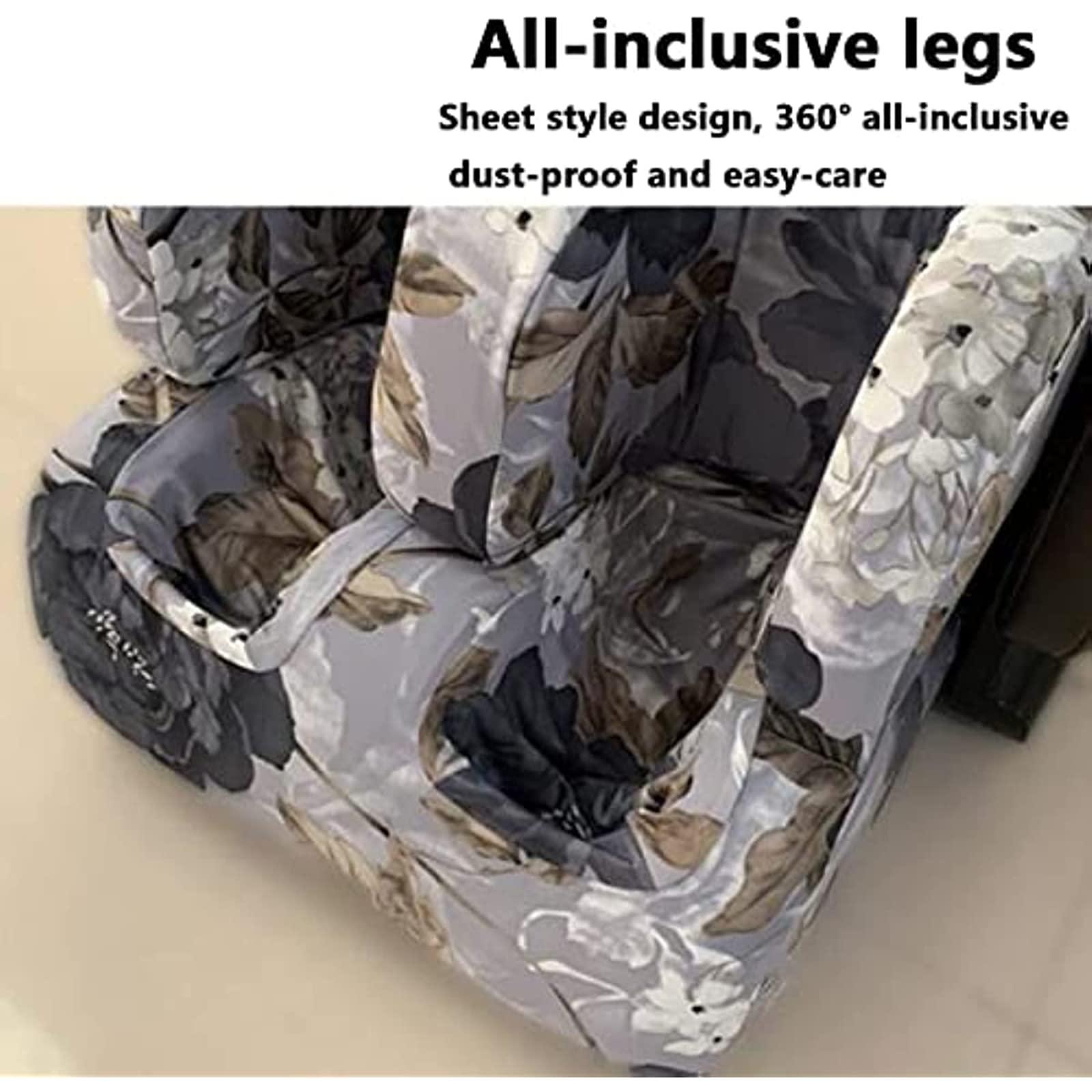 PHASFBJ PHASFBJ Full Body Massage Chair Cover, Zero Gravity Massage Chair Slipcovers Sunscreen Dustproof Super Soft Stretch Fabric Massage Chair Cover, Machine Washable,Main Body+Foot Cover 1+2