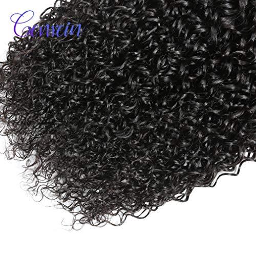 Genrein 8A Grade Curly Human Hair Bundles Brazilian Curly Virgin Human Hair Weave 3Bundles 100% Unprocessed Human Hair Extensions 16 18 20 inch Remy Human Hair Wefts Total 300g