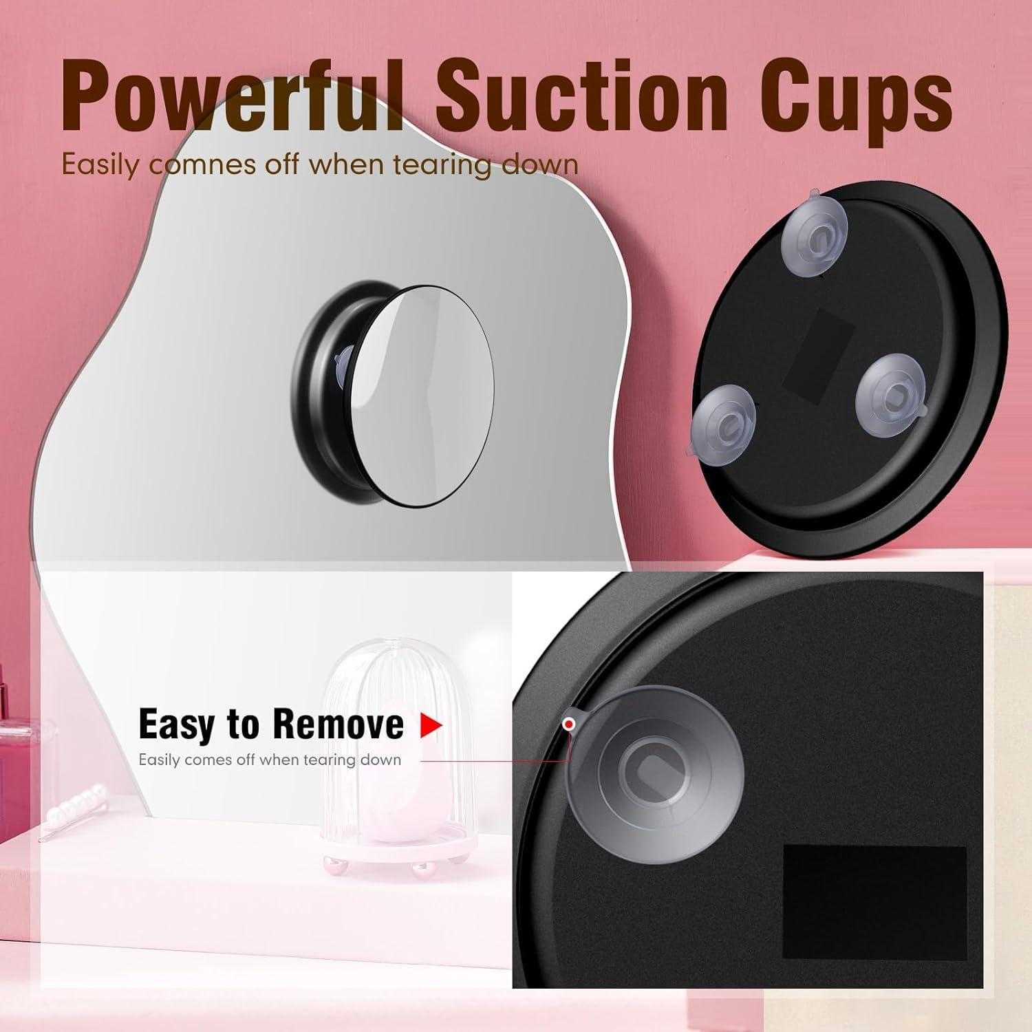 YilulvDeng Stainless Steel Tweezers 10X Magnifying Mirror Kit Tool For Man Women Facial Hair Eyebrow Chin(2Pieces,Purple).