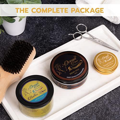 OCEAN VIEW DEEP WAVES POMADE OCEAN VIEW DEEP WAVES POMADE Butter Love (All Natural Wave Grease w/Shea Butter 4oz) and Ocean View Pomade (Water-Based pomade 4 oz) for 360 Wave Training and Wolfing, Strong Hold, Easy Wash