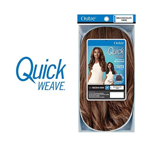 Outre Outre Synthetic Quick Weave Half Wig - NEESHA H304 (Color:DR4/GDNHNBL)