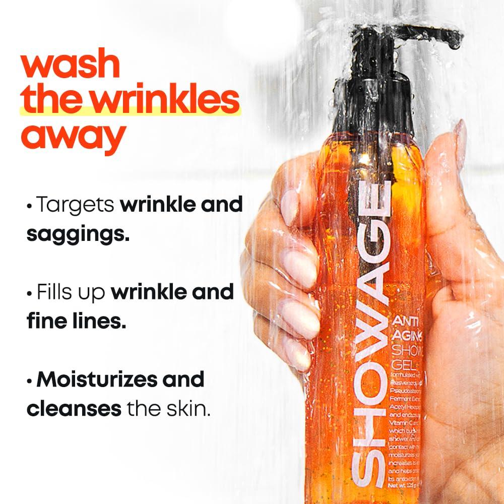 SHOWAGE SHOWAGE Anti Aging Shower Gel, Moisturizing Body Cleanser, Cleansing and Firming Anti Aging Body Wash, 4.4 Oz (1)