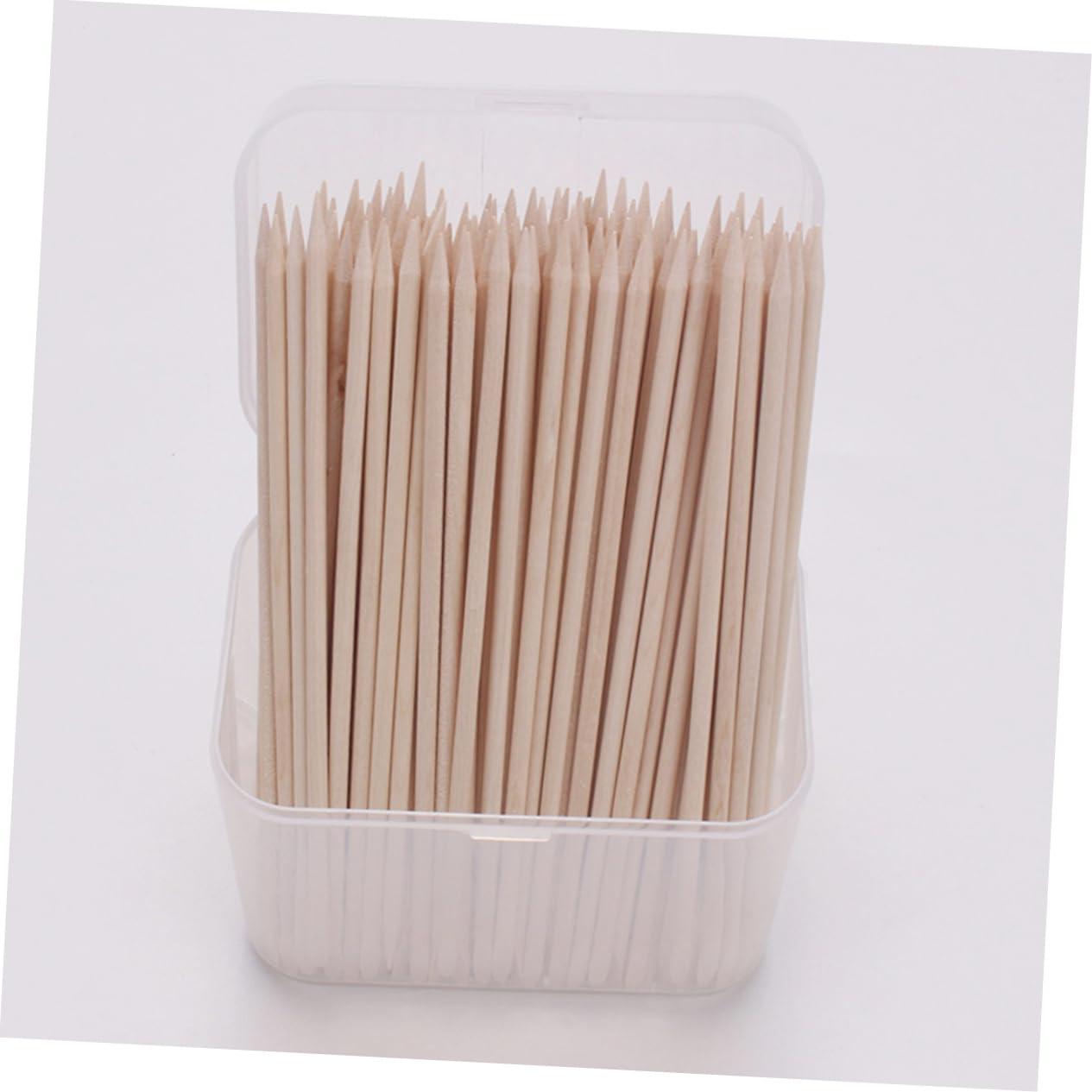 Healeved Healeved Nail Tools for Nail Art Wooden Sticks Cuticle Pusher 200pcs Manicure Pushers Nail Wooden Stick