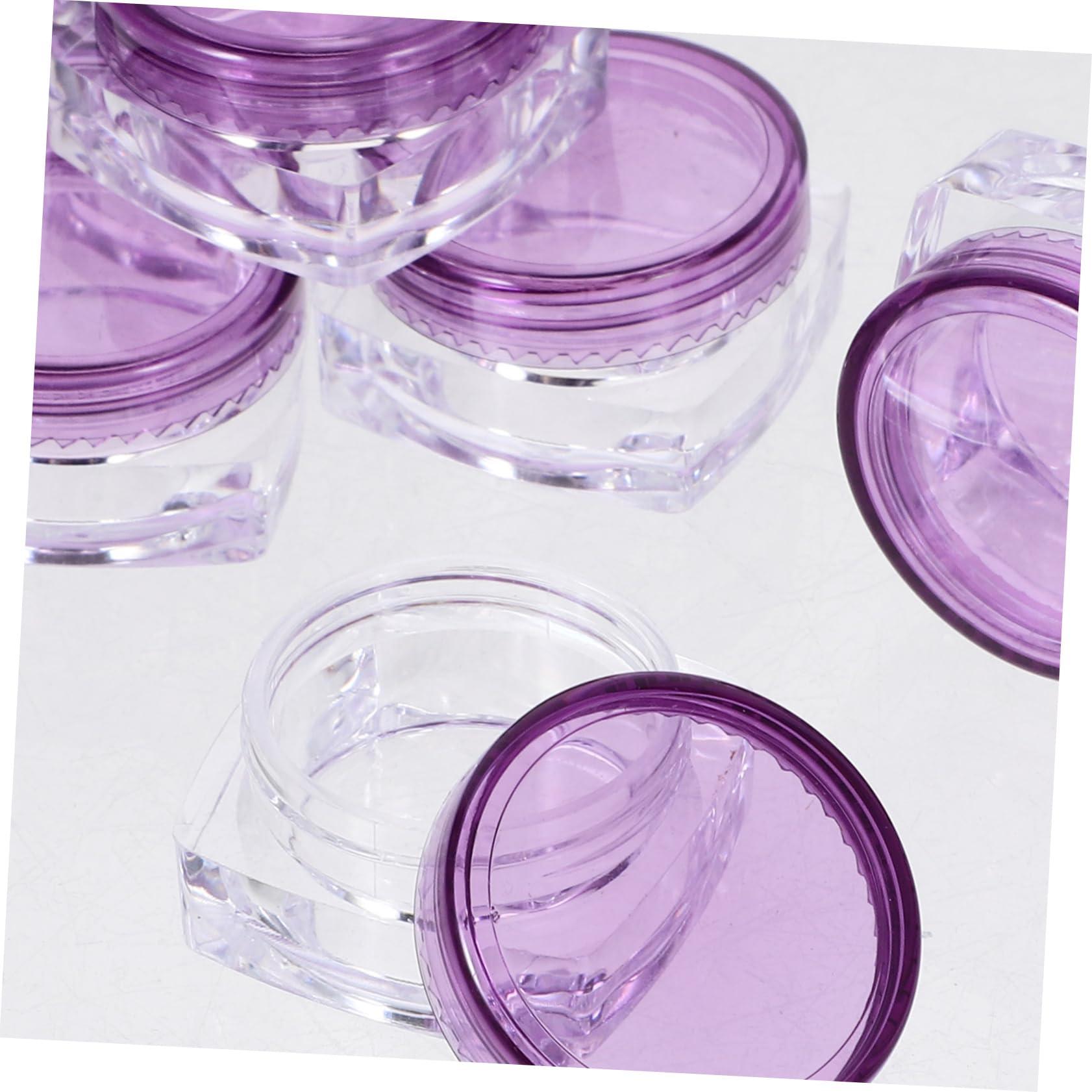 WOONEKY WOONEKY Travel-Sized Cream Containers 5g Empty Cream Jars Portable Refillable Plastic Cream Storage for Face Creams