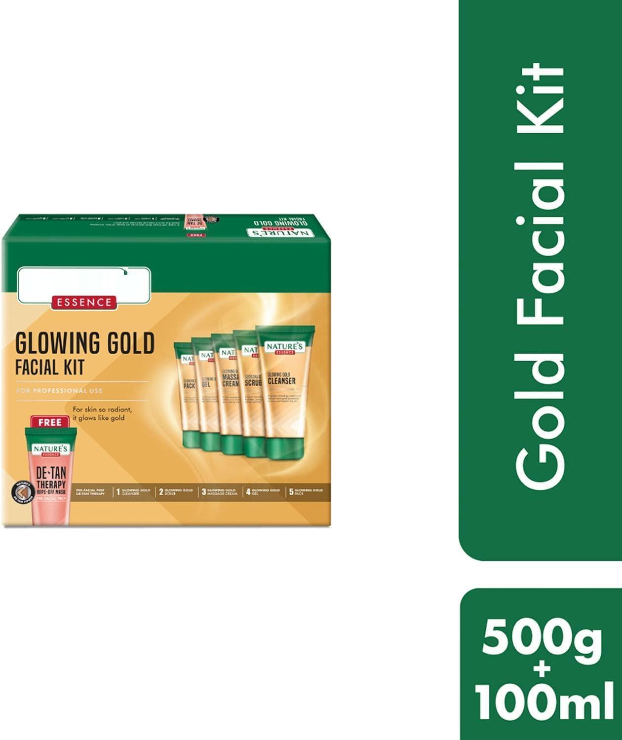 Generic Jay Glowing Gold Facial Kit 3, White, 500g