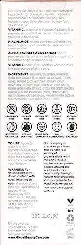 Global Beauty Care Global Beauty Care Glowing Vitamin C - Eye Cream with Niacinamide, AHA & Vitamin E 0.5fl oz