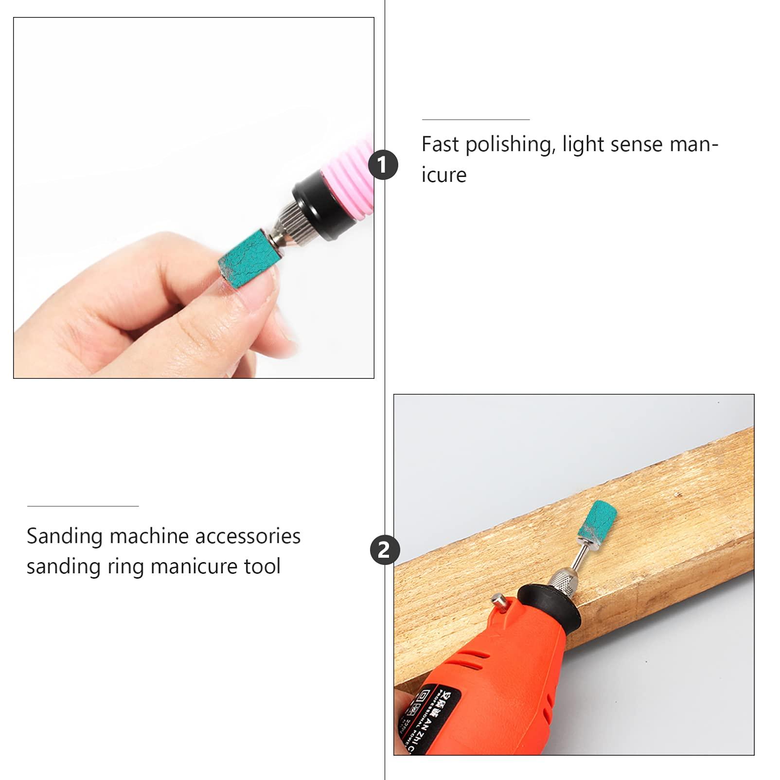 HEALLILY 100pcs Manicure Circle Sandpaper Cloth Nail Set