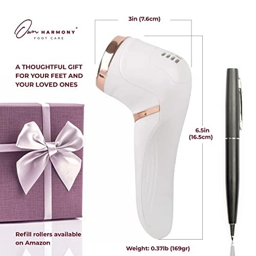 Own Harmony Own Harmony 2 Electric Foot Callus Removers with Vacuum and 6 Rollers Bundle - Professional Pedicure Tools for Pedi Feet Care Vac, Electronic Foot File CR2100 - Best for Hard, Dry, Cracked, Dead Skin