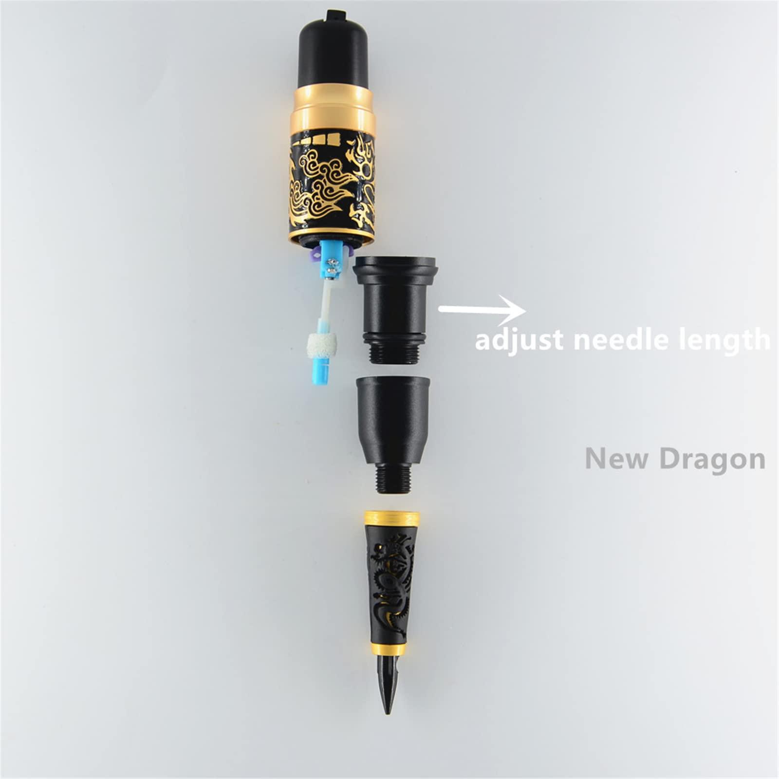 SMax SMax Professional Golden Dragon Permanent Makeup Machine Kits Taiwan Original Eyebrow Eyeliner Lip Cosmetic Tattoo Machine with Tattoo Needle,B