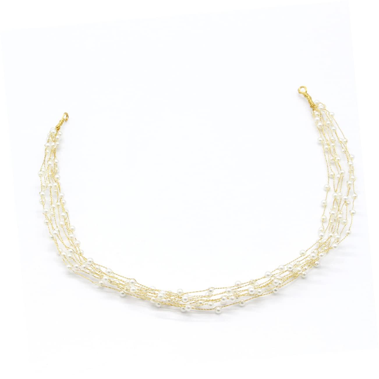 NOLITOY NOLITOY Wedding Headpiece Hair Ribbons Wedding Hair Accessories Bridal Hair Accessories Bridal Headdress Bridal Headpiece Pearl Headband Wedding Headband