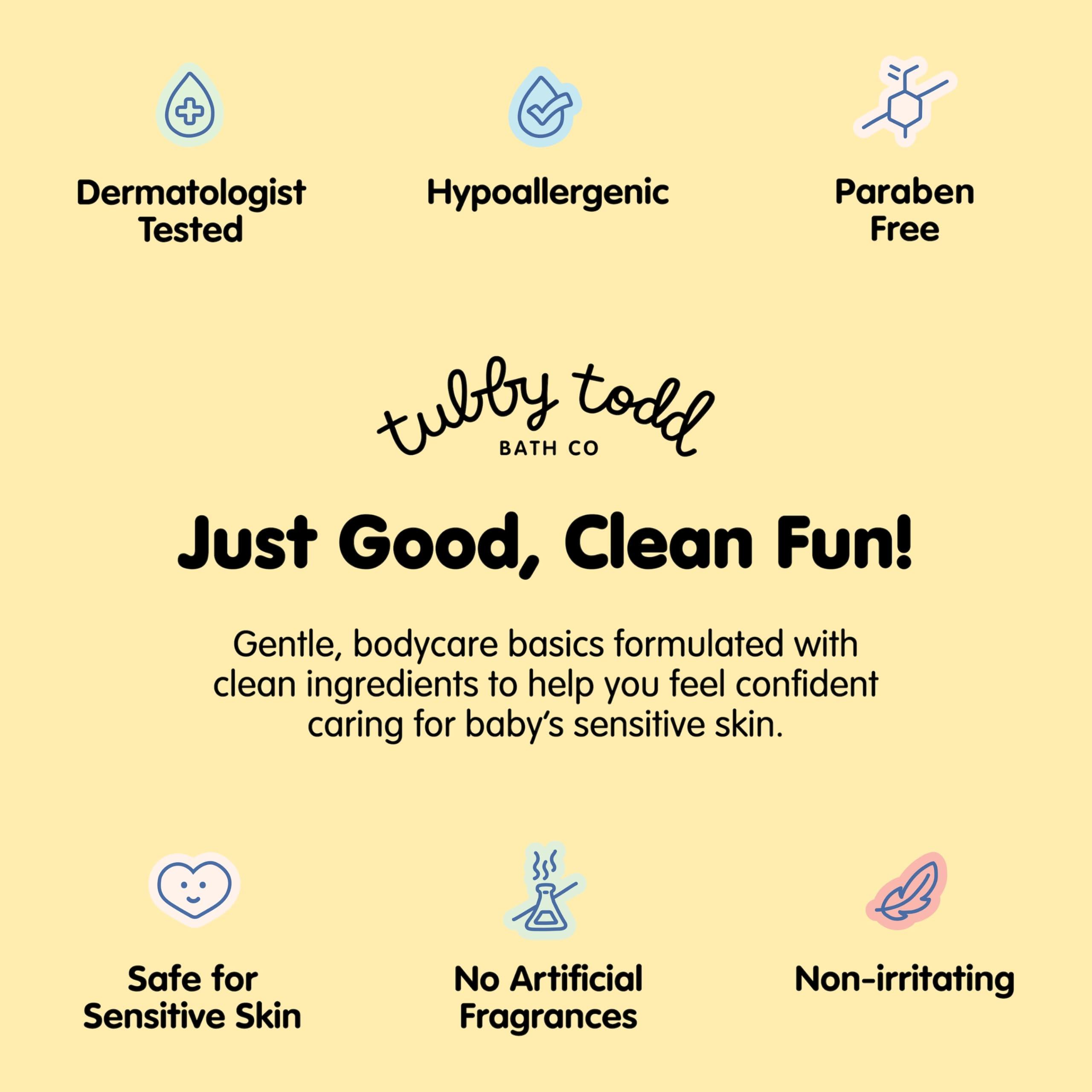 TUBBY TODD Tubby Todd Baby Bath Kit - The Hair Duo Bundle - Baby Shampoo and Conditioner Set - 25 Fl Oz & 24.3 Fl Oz - Lavender Rosemary