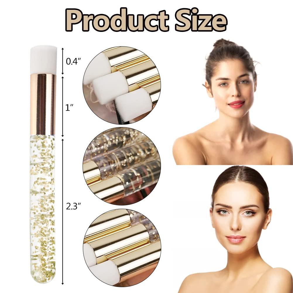 YESEEM YESEEM 30pcs Crystal Lash Shampoo Brushes, Gold Glitter Cleaning Brush Eyelash Extensions, Nose Pore Deep Cleaning Brush, Lash Brushes fo