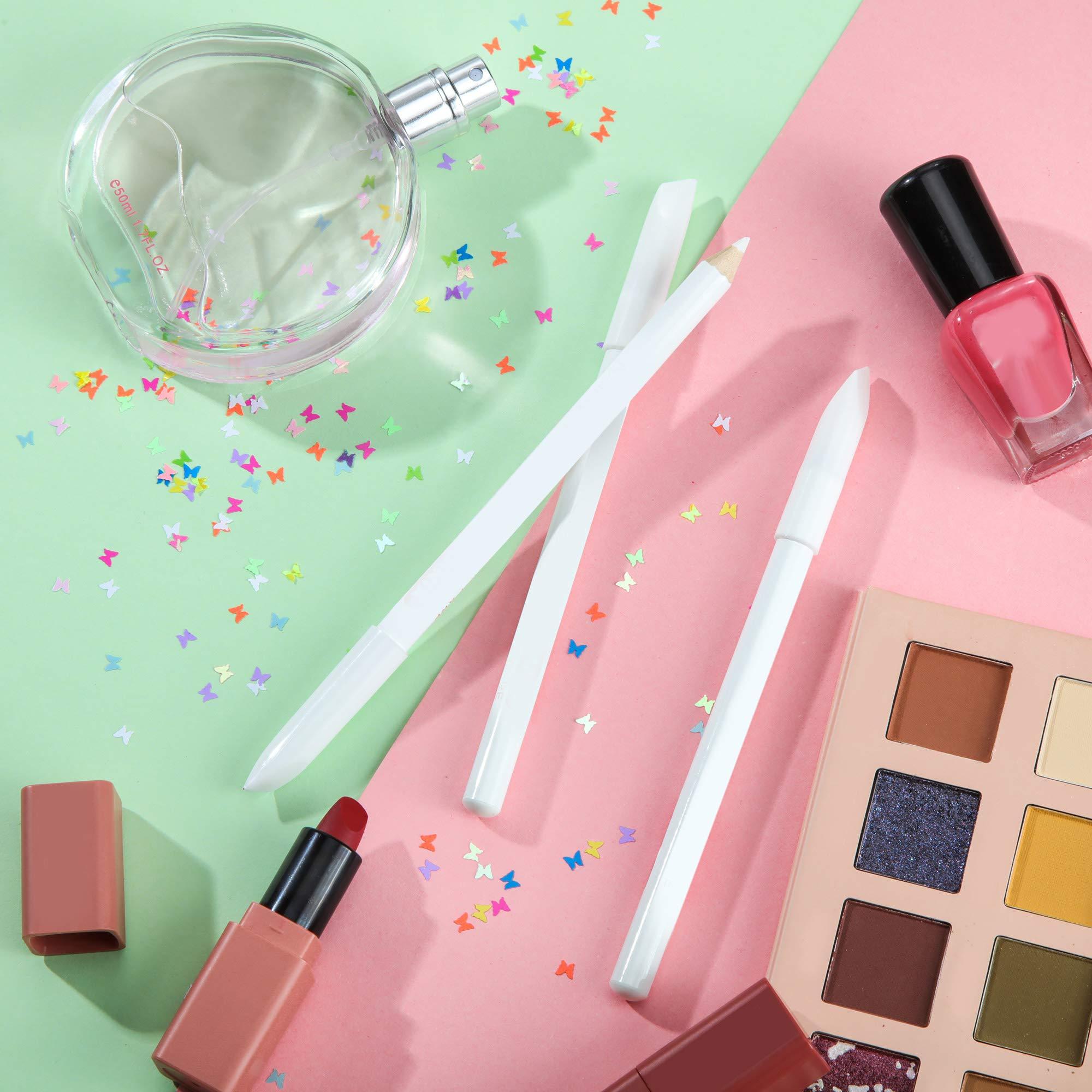 Maitys Maitys 1 Piece Nail Whitening Pencil 2-in-1 White Nail Pencil DIY Nail Design Manicure with Cuticle Pusher