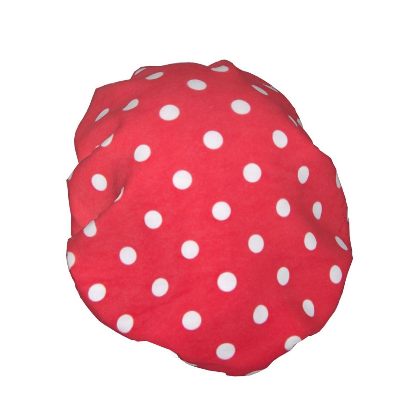 KArFri white dots Large Shower Cap For Women Men Reusable Shower Caps Waterproof Shower Cap For Braids & Long Hair shower bonnet with PEVA lined&Elastic Band Fashion showercap