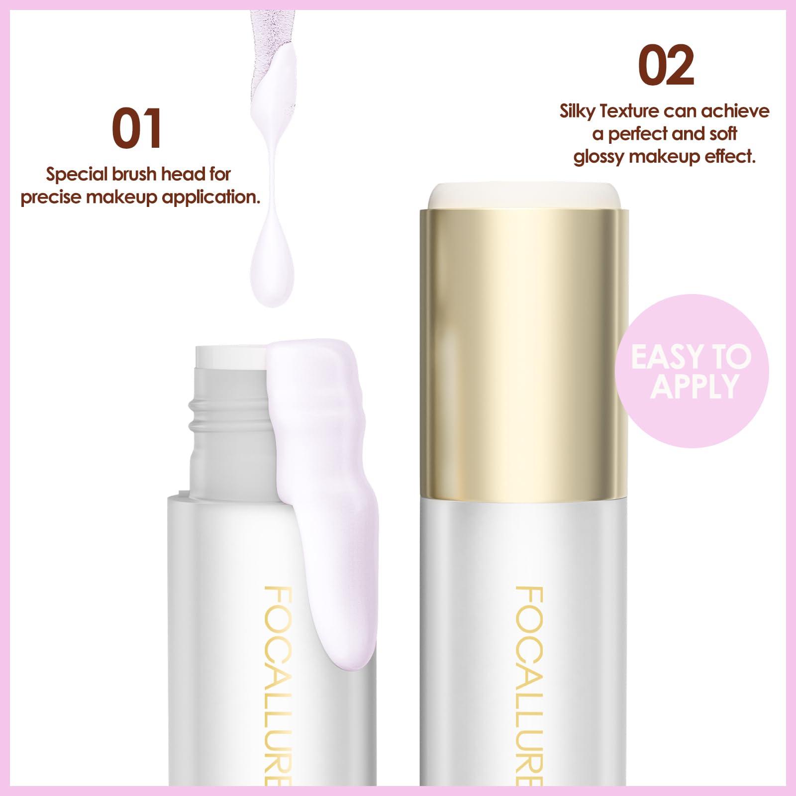 FOCALLURE FOCALLURE Shimmer Liquid Highlighter, Smooth Cream Formula and Non-greasy Finish,Delivers a Natural Glow, Long Lasting Illuminator Highlighter Face Enhancing Makeup,Violet Ray