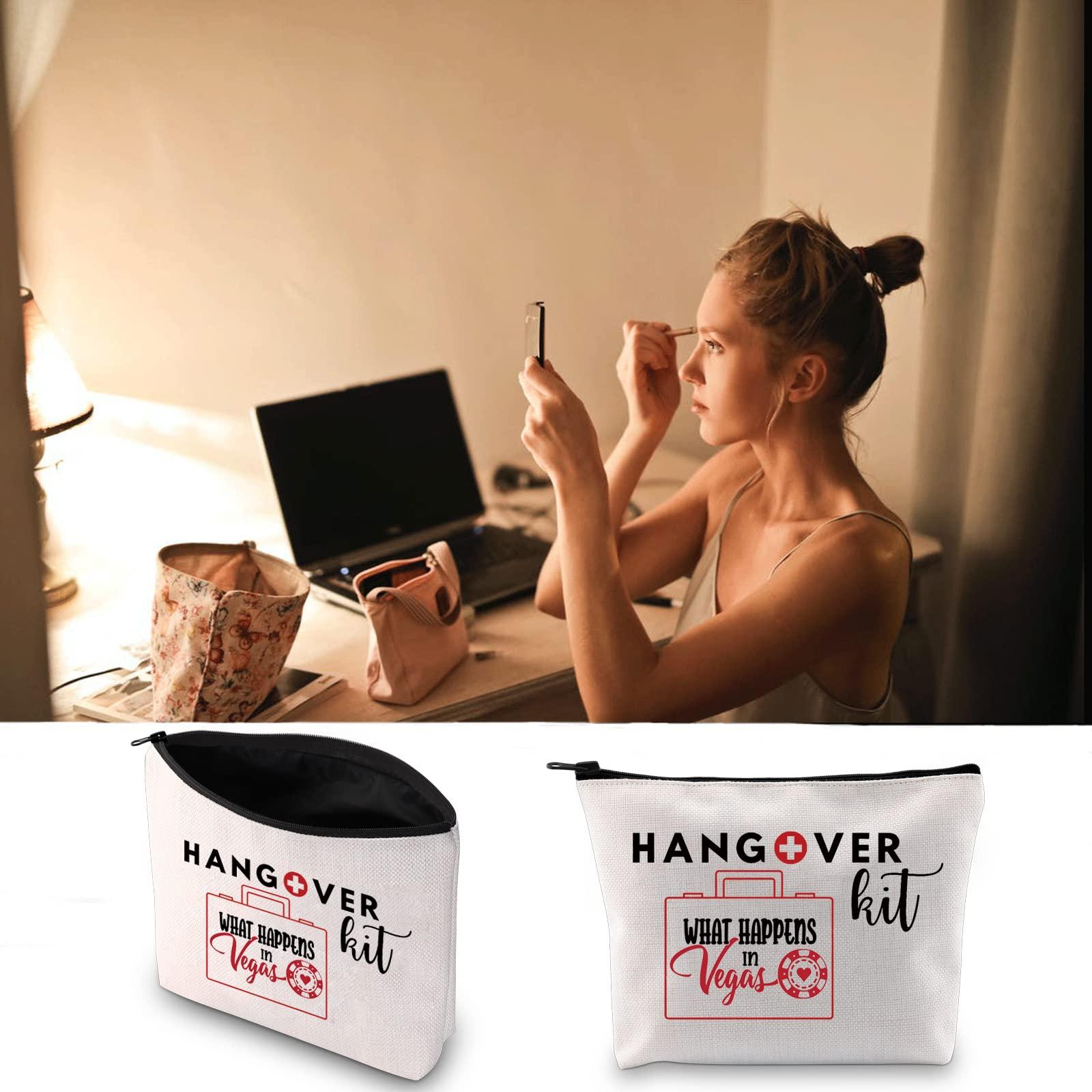 JXGZSO JXGZSO Las Vegas Zipper Hangover Bags Bachelorette Birthday Party Gift Vegas Birthday Travel Toiletry Bag (HANGOVER IN Vegas B)