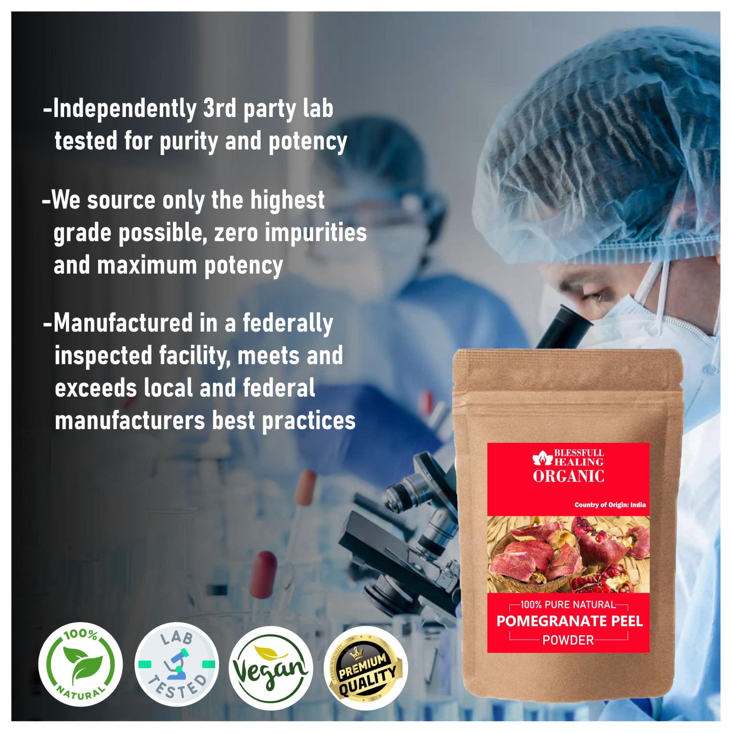 Blessfull Healing Blessfull Healing Organic Pomegranate Peel Powder 100% Pure Natural 200 Gram / 7.05 oz