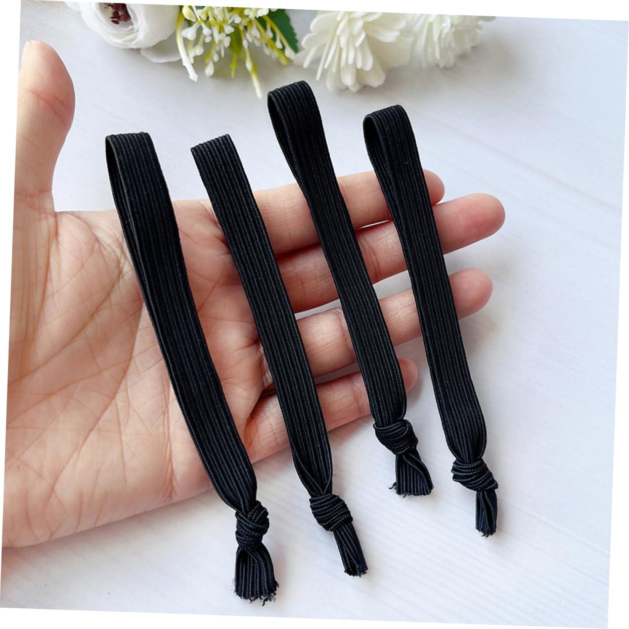 Housoutil Housoutil 20pcs Men\'s Hair Band Seamless Ponytail Holders Extra Snap Hair Ties Scrunchie Elastics Braids Hairbands Hair for Men Hair Accessories Knotted High Elastic Rubber Band Black