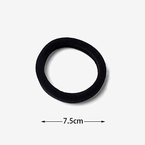 AnHua AnHua 10 Pcs Seamless Hair Bands Black Hair Bobbles Elastic Hairbands Seamless Hair Bands Fabric Ponytail Holder Tie Bands