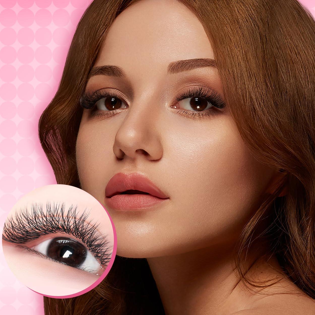 ARISON LASHES YY Eyelash Extension y Lashes 0.07mm C Curl 15mm Premade Fans Volume Y Shape Faux Mink Matte 12 rows Cluster pre Fanned Soft Eye Lashes