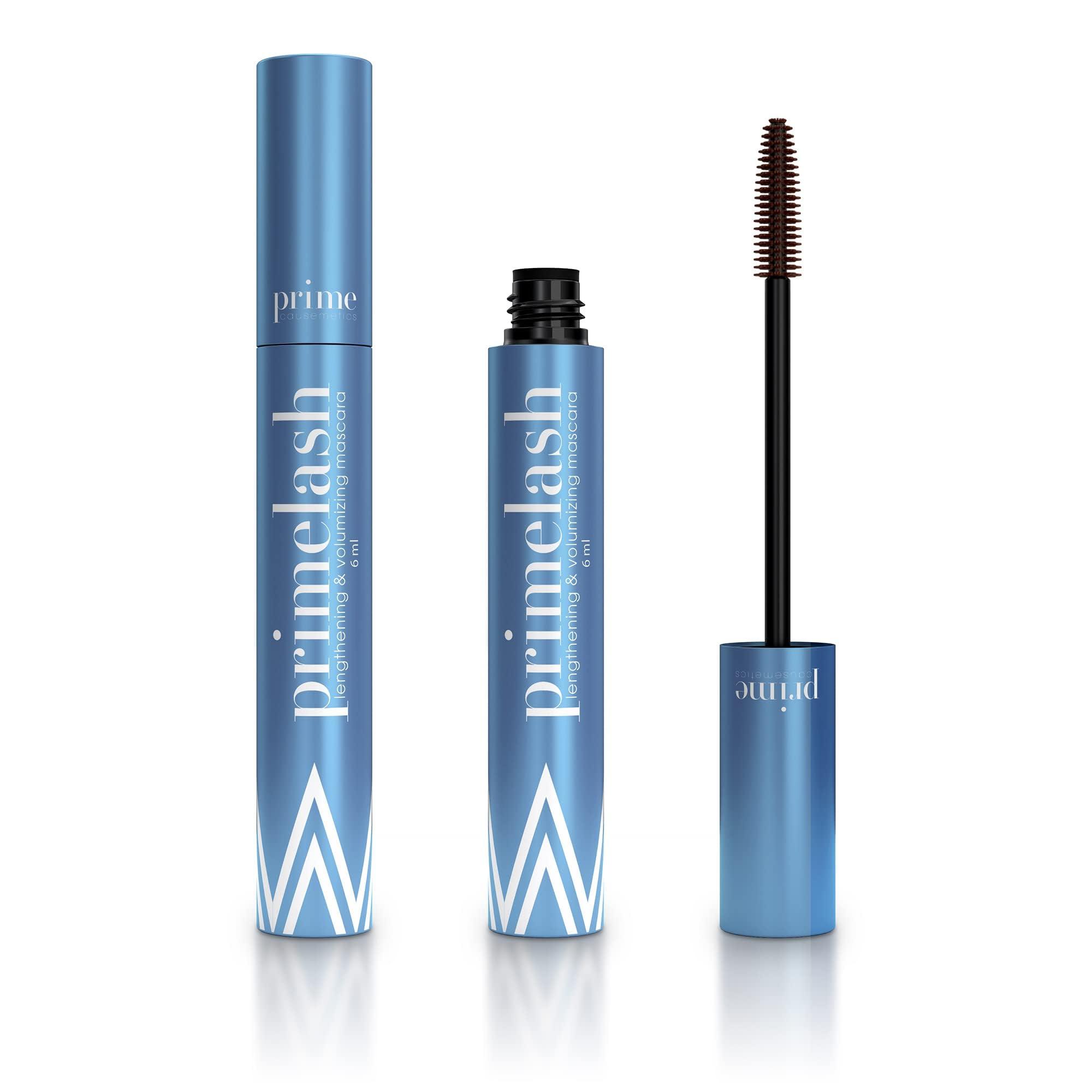 PRIME PROMETICS Prime Prometics PrimeLash Mascara for Older Women Volumizing, Incredible Length in 2 Coats Long-Stay, Zero Clumps, Hypoallergenic (Brown)