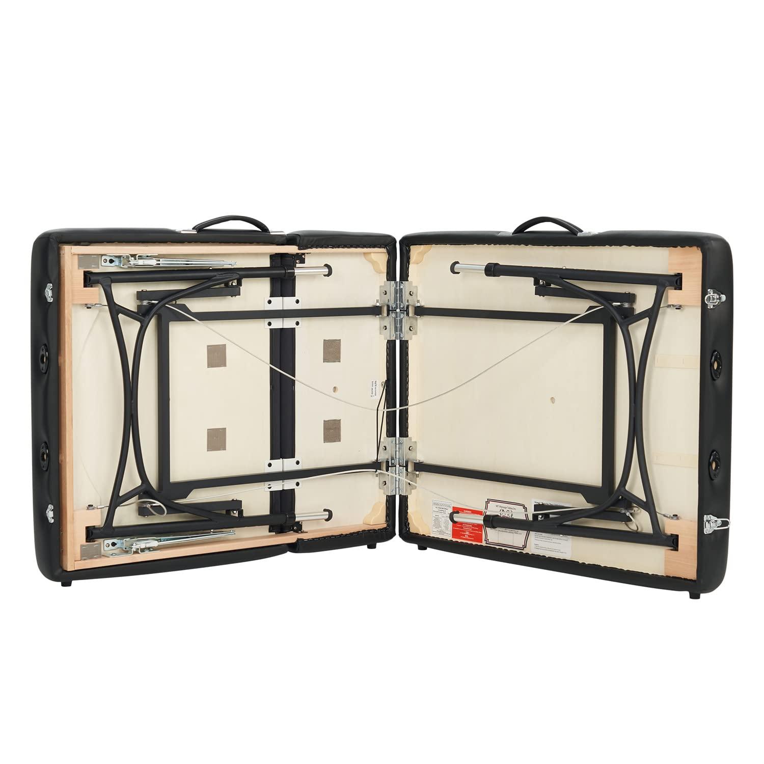 Master Massage Master Massage Violet-Tilt 29.5''Liftback Tilting Salon Aluminum Massage Table Package(Black)