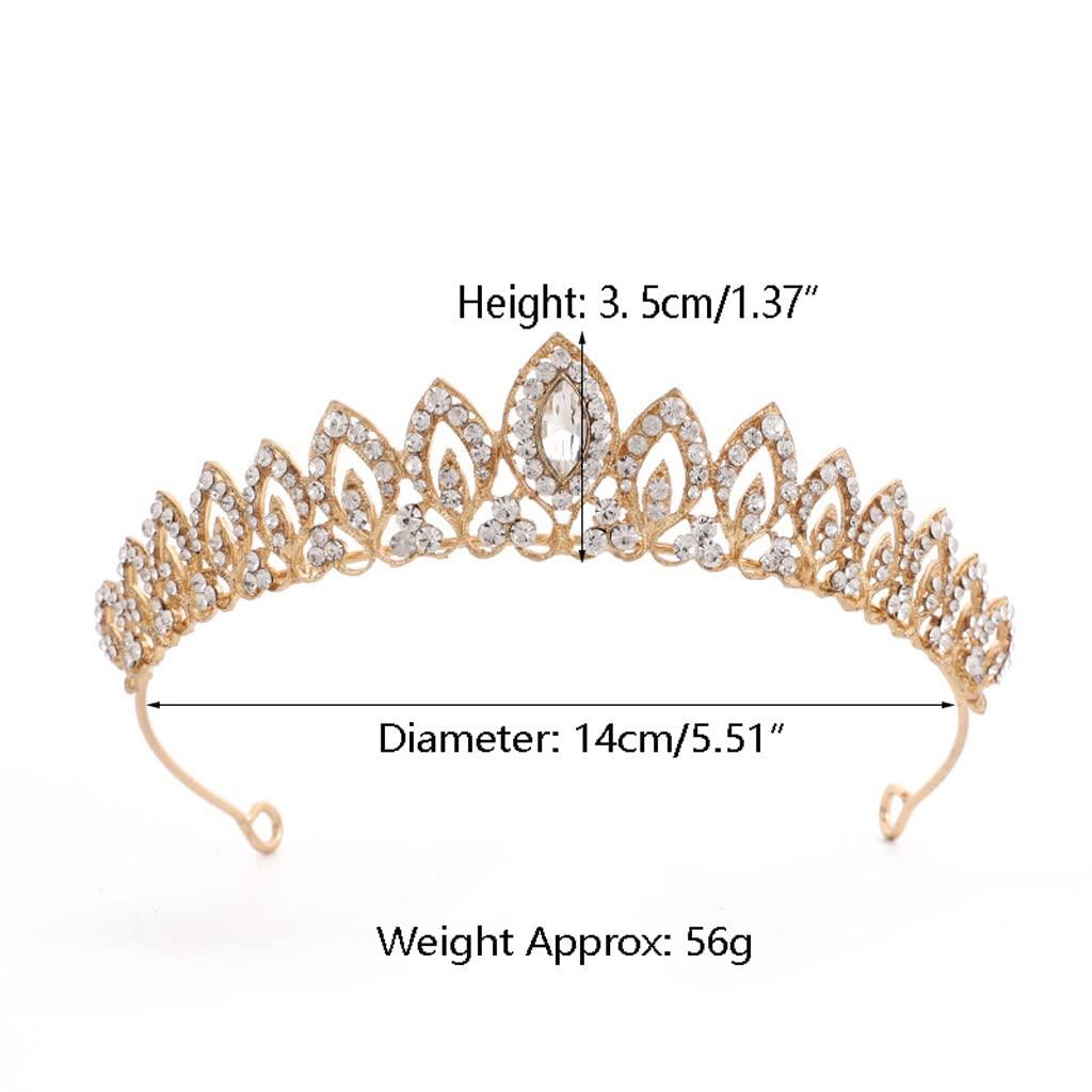 WERTKN WERTKN Crystal Wedding Crown Rhinestone Metal Tiaras Headbands Princess Bridal CrownWedding Dress Head Ornaments Small Diadem Hair Jewelry Bride Headpieces