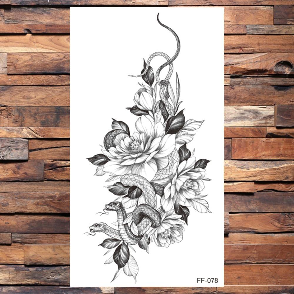 Generic India Lace Temporary Tattoo For Kids Women Black Mandala Henna Tattoos Sticker Waterproof Tatoos Hand Wrist Mehndi