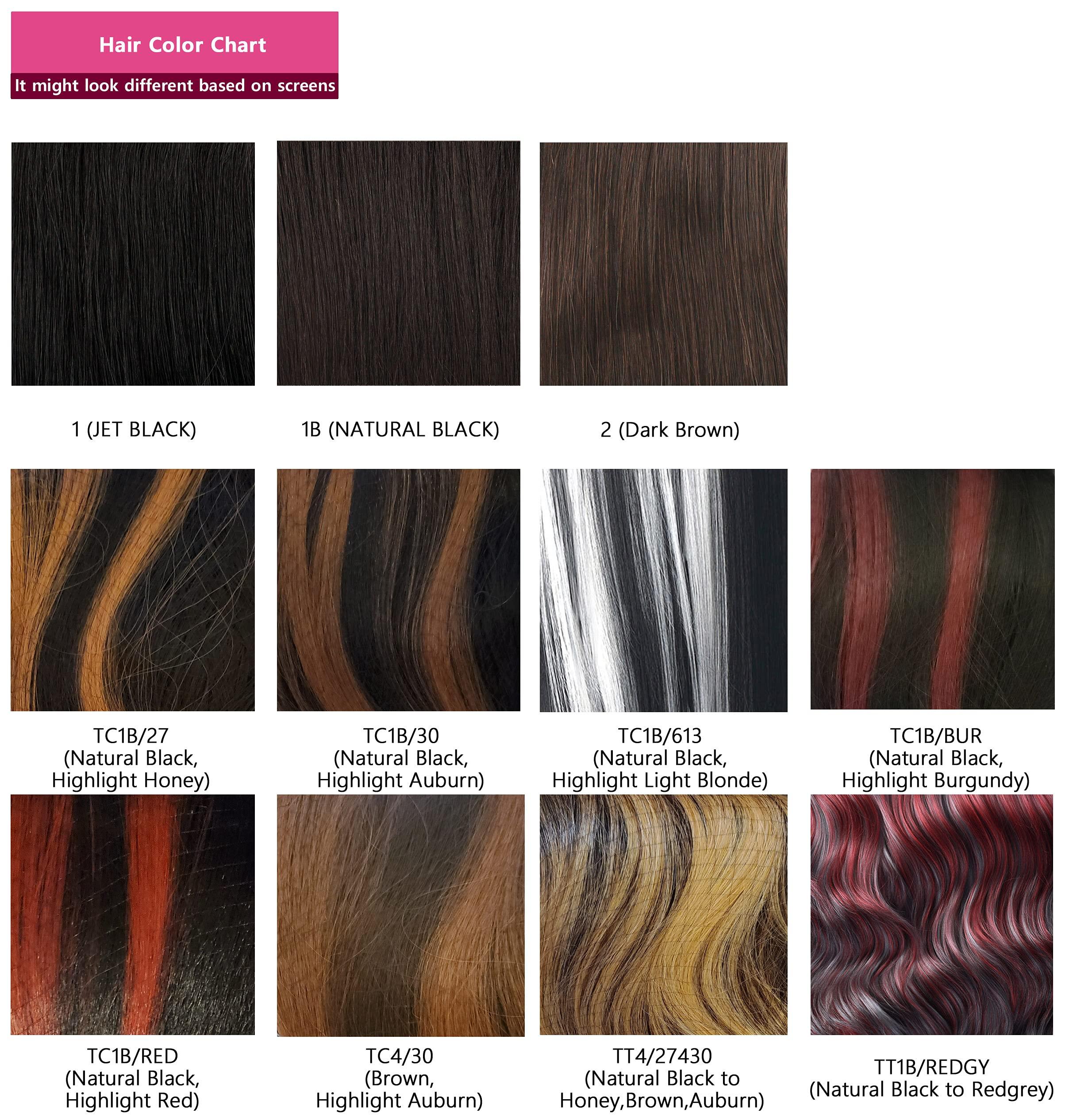 BOBBI BOSS Bobbi Boss Long Curly Synthetic Hair Wigs, 5 inch Lace Front Wig - MLF554 ROSEWOOD, Hand Tied Deep Part Lace Front Wigs with Natural Baby Hair, High Heat Resistant wigs (TC1B/BUR, Natural Black, Highlight Burgundy)