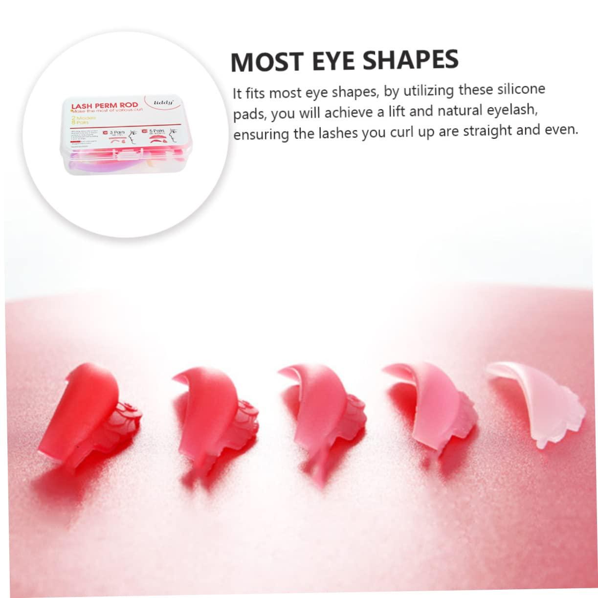 LALAFINA 8 Pairs Silicone Pad for Hot Eyelashes False Eyelash Patches Eyelash Silicone Pad Eyelash Perming Pads Silicone Makeup Tool Silicone Eyelash Pads Eyelash Shield Pads