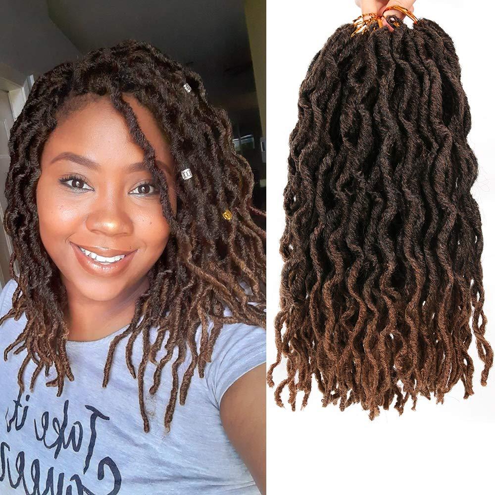 ZQIAN BEAUTY Faux Locs Crochet Hair 12 inch - 6packs/Lot Bo Faux Locs Crochet Hair Curly Dreadlocks Synthetic Faux Locs Braiding Hair Extensions ( 20 Roots/Pack ) #T1B/30