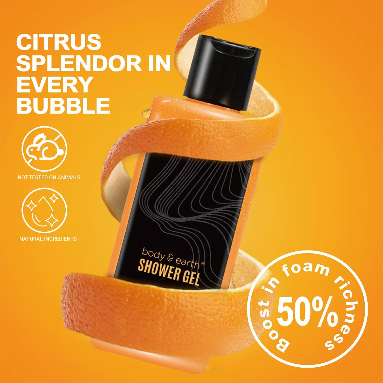 BODY & EARTH Gift Baskets for Men Bath and Body Gift Set Body & Earth Mens Bath Set with Body Lotion, Face Wash, Shower Gel, Bubble Bath, Loofah & More, Birthday Gifts for Men,Fathers Day Gifts