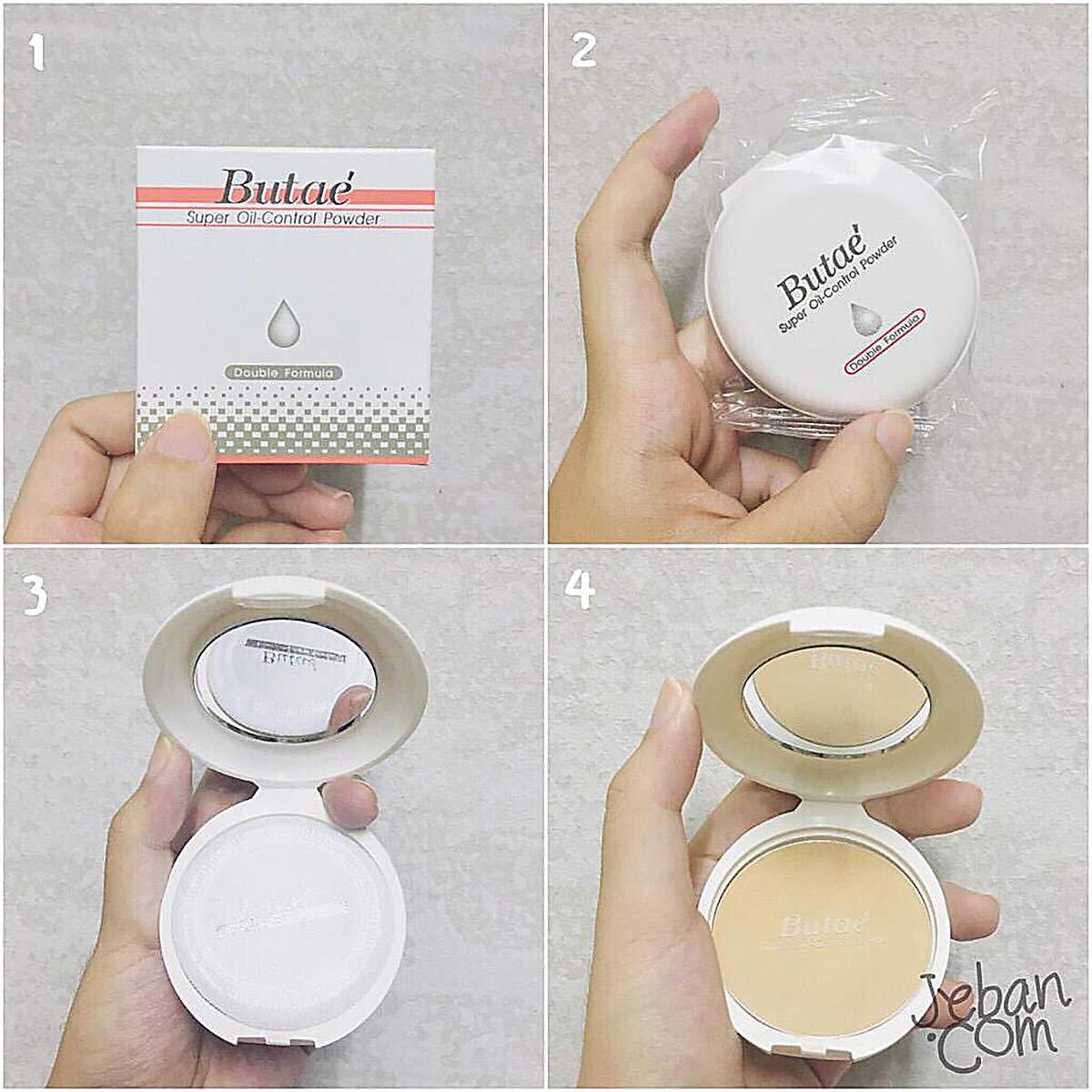 BUTAE Super Oil Control Face Compact Foundation Powder loose Translucent Perfect Skin Smooth Oil-free Pressed Pale Natural Lightweight long-lasting & Makeup Matte 0.50 Oz (14g)
