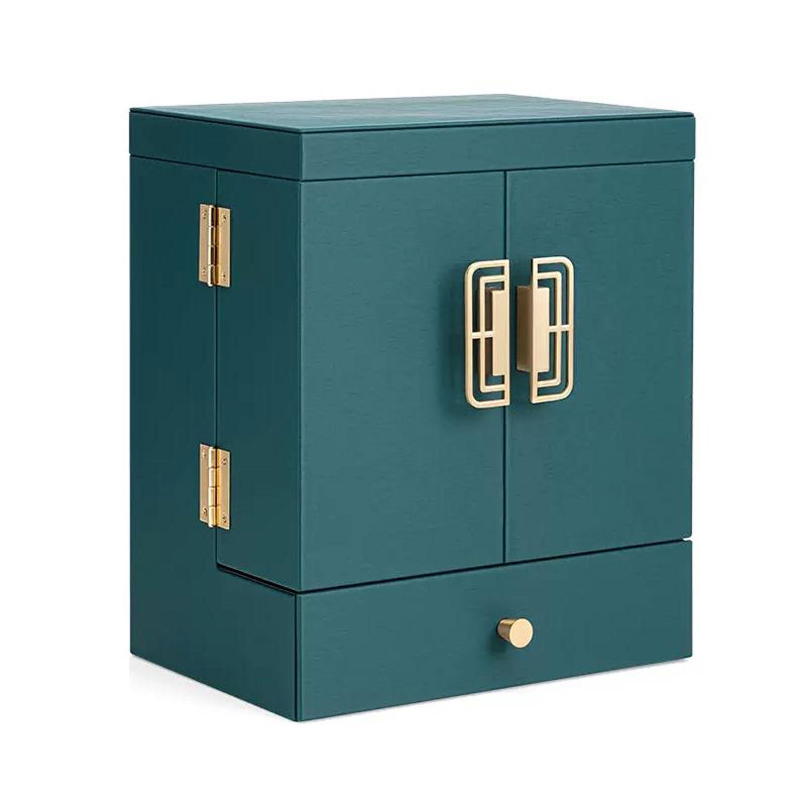 CLoxks makeup organizer Luxury Makeup Organiser Storage Box Cabinet with Mirror and Drawer, Cosmetic Organizer MDF, Skincare Organizer Beauty Caddy Storage Box for Dresser & Bathroom, Dust-Proof Waterproof c