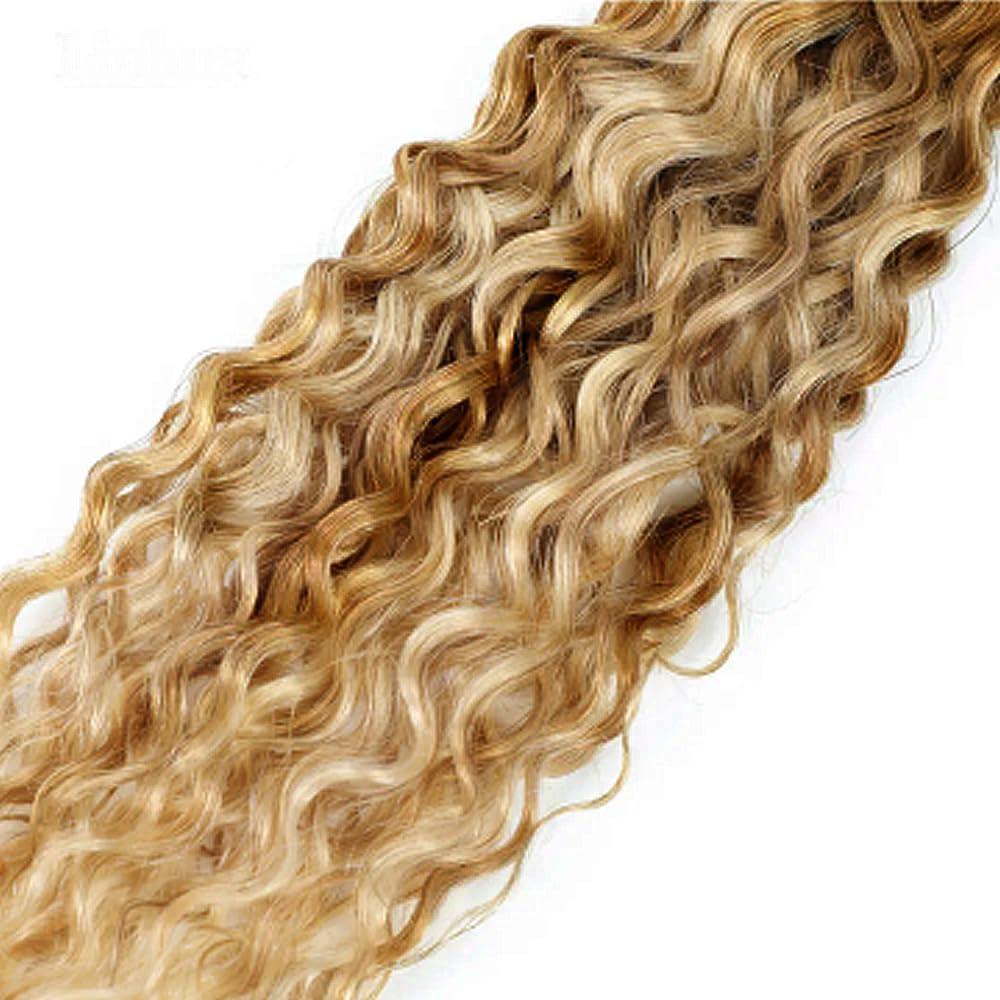 CnumGunm 26 26 26 Inch P30/613 Human Hair Bundles #30 Water Wave Human Hair Bundles 613 Human Hair Bundles Two Tone Light Brown and Blonde Bundles Peruvian Virgin Hair Weave