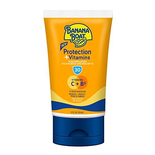 Banana Boat Banana Boat Protection Sunscreen Lotion SPF 30 | Moisturizing Sunscreen with Vitamin C & B3, 4.5 oz