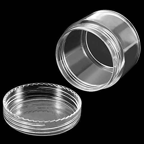 HOIGON HOIGON 96 Pieces 20g 20ml Clear Plastic Sample Containers, Leak-Proof Round Plastic Cosmetic Containers with Lids, Clear Plastic Pot Jars for Creams, Lotions, Makeup, Colored Acrylics