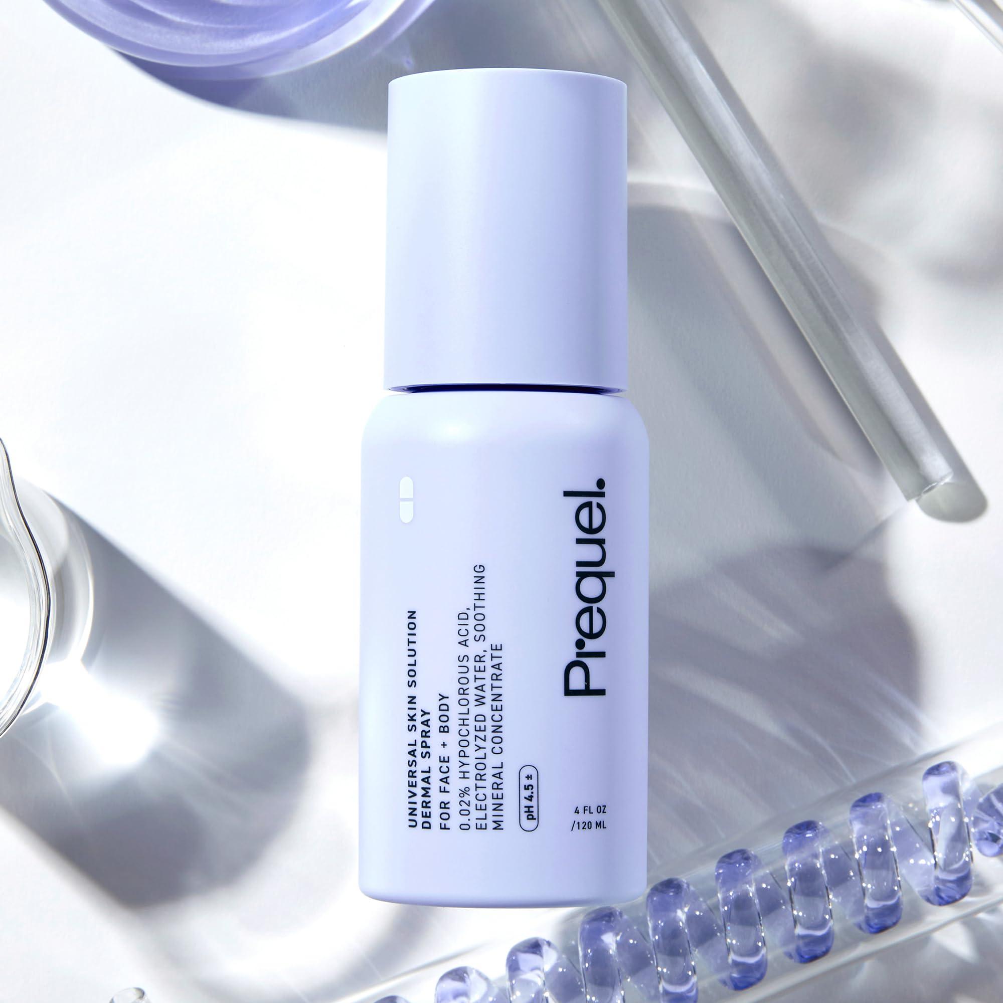 Prequel Prequel Skin - Universal Skin Solution - Hypochlorous Dermal Spray - Electrolyzed Water and Soothing Mineral Facial and Body Skin Spray - 4 Fl Oz