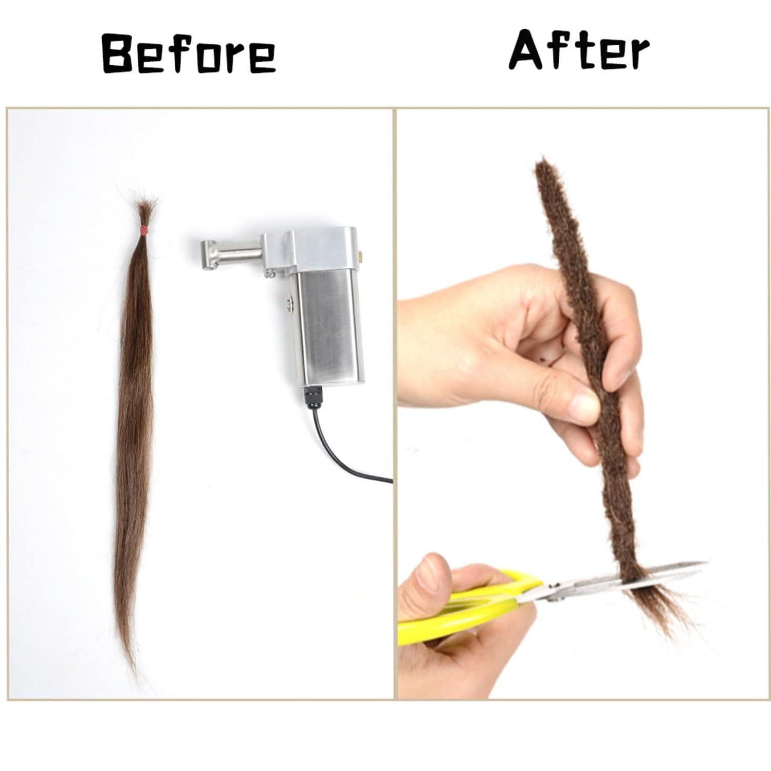 DAZULI DAZULI Dreadlocks Machine,Dreadlock Machine Kit for Locs Electric Instant Portable Dreadlocks Machine loc Machine Dreadlock Maker Can Be Directly Work on Head or Braiding Synthetic Hair,8mm