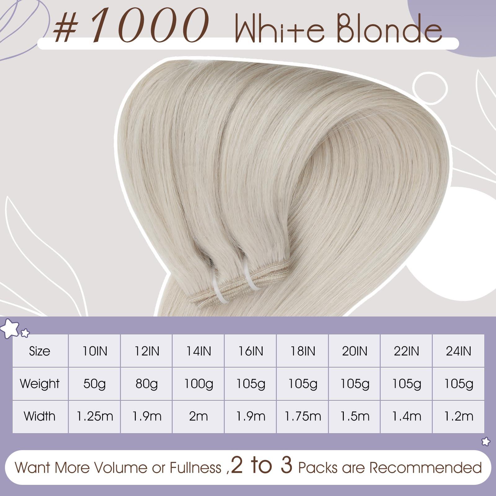 Full Shine Full Shine Blonde Human Hair Sew In Extensions 20 Inch Weft Hair Extensions Human Hair Weft Hair Extensions Human Hair Blonde Sew In Hair Extensions Real Human Hair