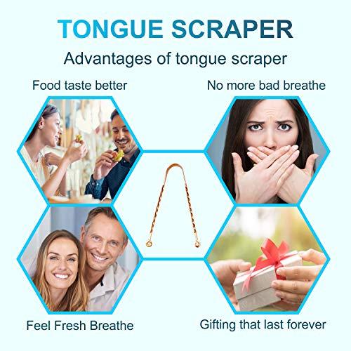 Wonder Care Wonder Care – Copper Tongue Cleaner Couples Pack | Copper Twister Cleaner | Tongue Cleaner Scraper for Adult | Ayurvedic Combo Pack Tongue Cleaner Scraper