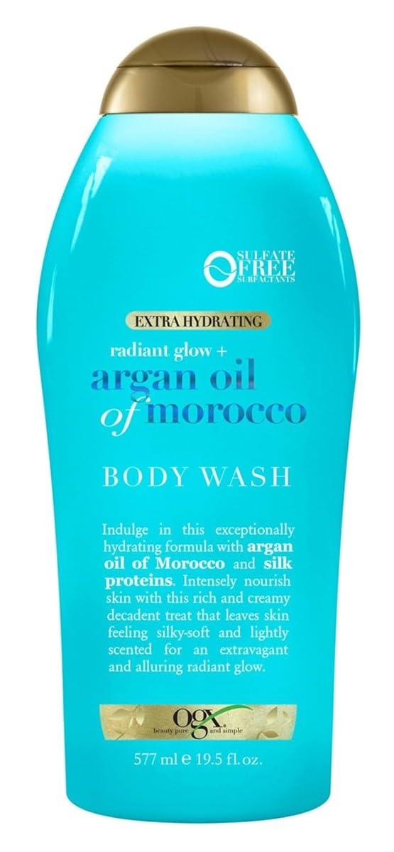 OGX Ogx Body Wash Argan Oil Of Morocco Extra Hydrating 19.5 Ounce (577ml) (Pack of 6)