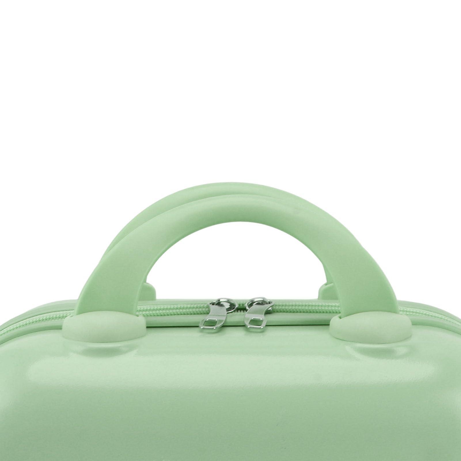 CHEOTIME CHEOTIME Cosmetic Bag, 14 Inch Large Capacity Cosmetic Case, Travel Toiletry Bag, Suitcase Design Retro Zipper Waterproof Suitable For Women Girls Travel(Matcha Green)