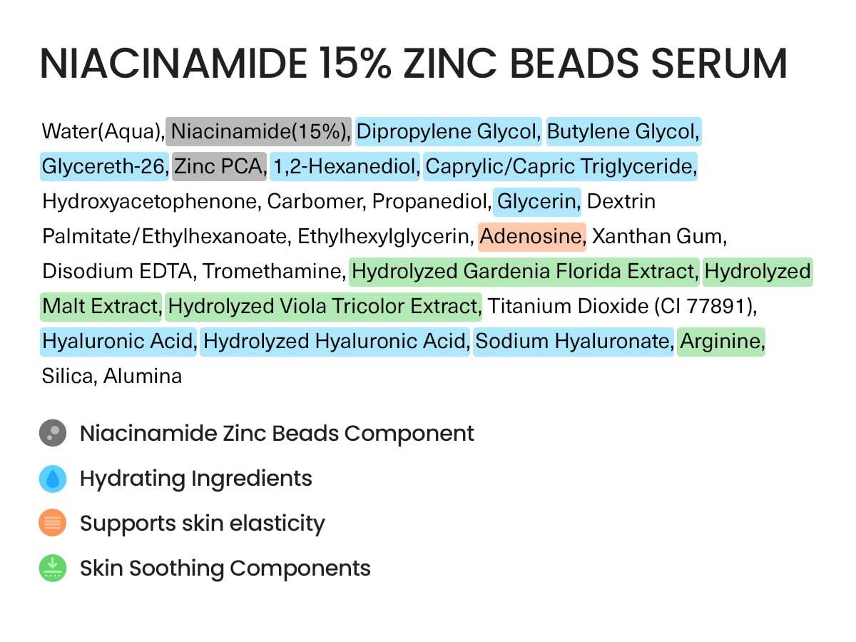 FRANKLY FRANKLY Niacinamide 15% & Zinc Beads Serum: Acne & Dark Spots Care, Oil Control, Even Skin Texture & Glow | Vegan & Cruelty-Free | Non-Comedogenic All skin types Korean Skincare | 1.01 fl.oz