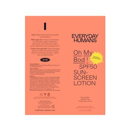 EVERYDAY HUMANS Everyday Humans Oh My Bod SPF50 Face & Body Sunscreen Lotion 1 oz