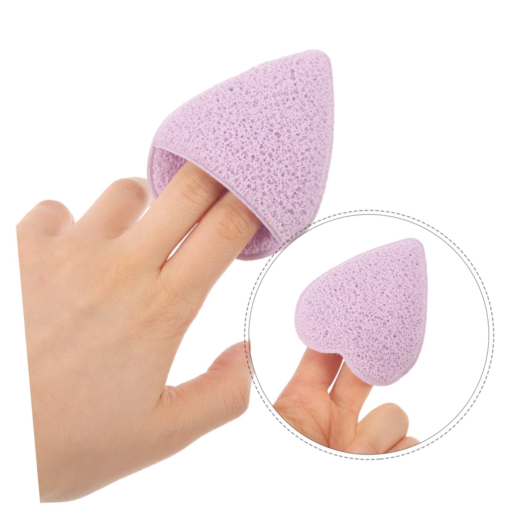 HAKIDZEL HAKIDZEL Face Wash Heart Shaped Face Sponges for Cleansing & Exfoliating Facial Sponges Facial Cleansing Sponge Face Sponge for Washing Face Sponges for Facials Natural Purple Tool