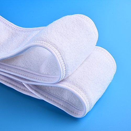 EBOOT eBoot 2 Pieces Spa Headband Makeup Headbands Facial Terry Cloth Headband Stretch Yoga Sport Towel Headband (White)