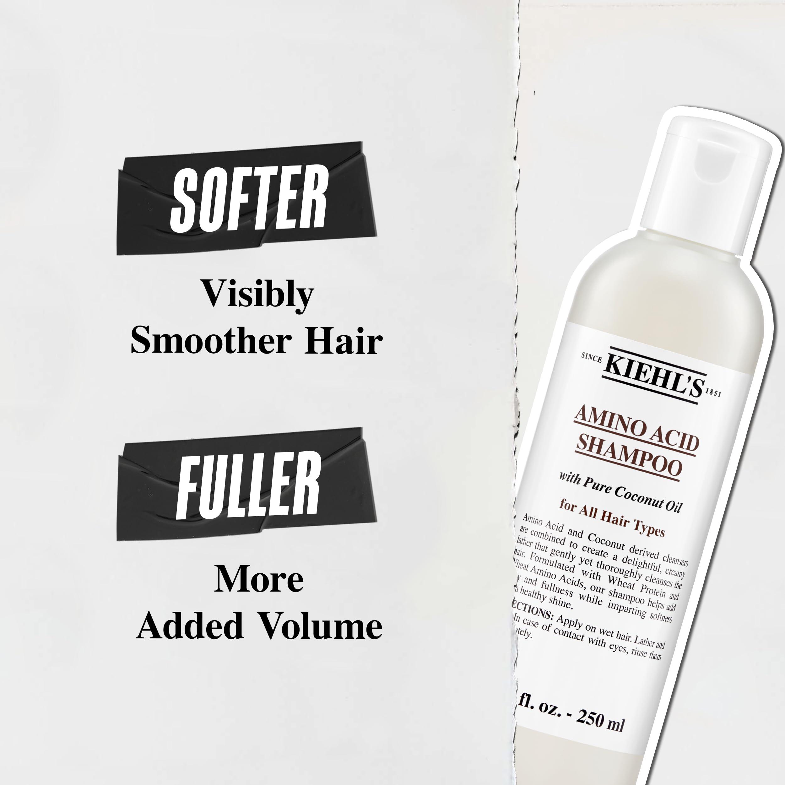Kiehl's Kiehl\'s Amino Acid Shampoo, with Amino Acids and Coconut Oil to Clarify and Cleanse, Helps Strengthen Hair, Prevent Breakage, Suitable for All Hair Types, Paraben-Free - 33.8 fl oz /1 Liter Pump