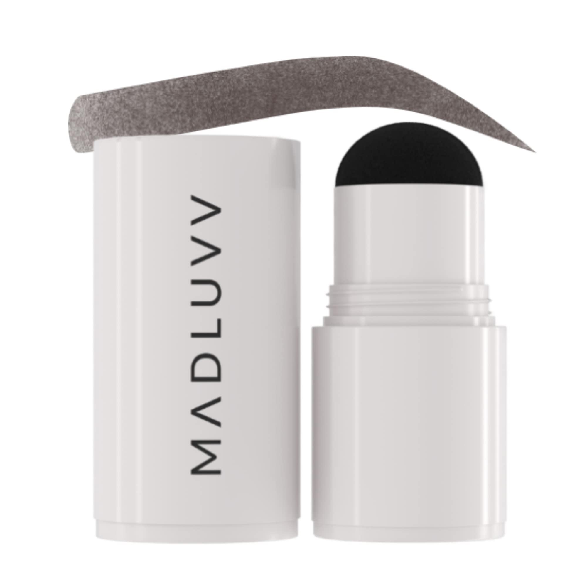 MADLUVV MADLUVV Brow Stamp Refill* - Color Stamp for Brows & Root Touch Up for Women & Men, Instantly Conceal Hair Loss, Grey Hair, Thinning Hair with Stain-Proof/Smudge-Proof Powder Formula (Dark Brown)